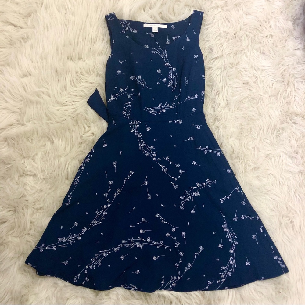 Lauren Conrad Blue Floral Print Dress-Small/0